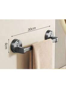 Toallero de ventosa, de barra simple o doble, estante colgante para el baño, barra para el baño, soporte para toallas sin taladrar, estante de almacenamiento para el baño, decoración del hogar, organizador de baño, decoración de otoño, de vuelta a la escuela