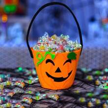 2件装万圣节糖果袋蜘蛛蝙蝠南瓜布桶无纺布礼品袋派对用品万圣节糖果袋 - 彩色 - 查看 7