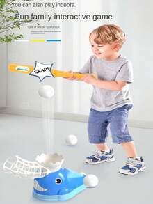 Children's Fun Baseball Launch Toy Set, Telescopic Baseball Stick, Automatic Shooting Baseball, Indoor/Outdoor Sports Toys For Boys And Girls