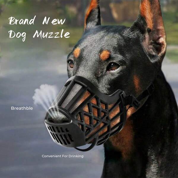 Breathable Sturdy Dog Muzzle Mask To Stop Barking And Prevent Garbage Eating - Ideal For Medium To Large Dogs - Outdoor Resistant To Biting, Disturbing, And Nuisance Behavior - Affordable, Various Sizes - Perfect Pet Muzzle Guard Drink Water