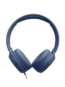 JBL Tune 520C 轻巧有线贴耳式耳机，配备 USB-C 接口，可折叠，舒适设计，纯低音，语音识别麦克风，可实现免提通话，3 键式遥控器，兼容手机、电脑、VR、PS5、Xbox 游戏机 - 藍色 - 查看 2