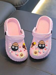 1双EVA儿童凉鞋，男女童防滑透气闭趾沙滩凉鞋 - 粉色 - 查看 2