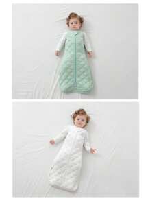 1 Stück Baumwoll-Einfarbiger Säuglingsschlafsack, Baby Weste Schlafsack, gepolstert für Herbst/Winter, geeignet für alle Jahreszeiten, Neugeborenen Wickeltuch, Säuglingsdecke, Neugeborenen Kleidung, Neugeborenen Kinderbett, Neugeborenes Baby, Baby Schlafsack, Baby Winter Schlafsack, Kinder Schlafsack, Baby Mädchen, Baby Schlafsack, Baby Jungen, Baby Wickel Schlafsack, Baby Schlafsack, Personalisierte Neugeborenen Nachtwäsche, Neugeborenen Romper