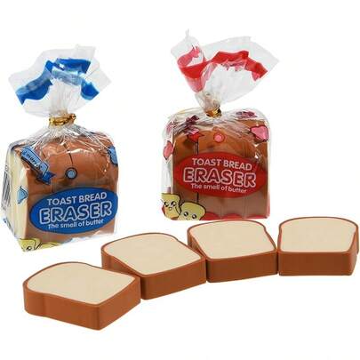 TendenciaBorradores en Forma de Pan para Niños - 16 Piezas Mini Novedosos Borradores de Pan Tostado Bonitos y Divertidos Borradores de Comida para Lápices para Recompensas de Clase Escolar Recuerdos de FiestaCalidad premium