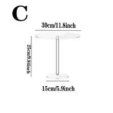 Transparent Acrylic Cake Stand, Round Cupcake Holder, Pizza Rack, Dessert Display Platter, Suitable For Valentine's Day, Wedding, Birthday, Tea Party, Events - Transparent - View 12