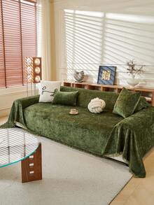 1 Piece Of Chenier Sofa Cover, Sofa Blanket, Anti Slip Furniture Protection Cover, Dog Cover, Pet Cover, Machine Washable, Excluding Pillow, Sofa Cover, Large Sofa, Sofa Bed, Coconut, Sofa Cover