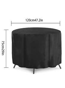 1pc Round Furniture Cover, Table & Chair Protective Cover, Wholesale Garden Furniture Round Table Dust Cover