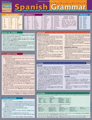 Pre-Owned Spanish Grammar (Hardcover) By BarCharts Inc