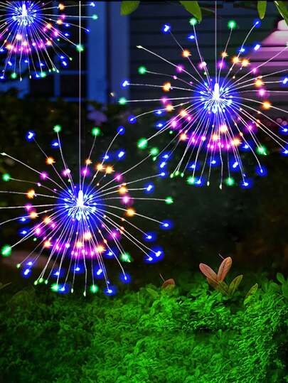 1 件 90 LED 烟花爆炸灯串，适用于婚礼、派对、节日、礼物、家居装饰、卧室装饰、房间装饰、派对装饰、墙壁装饰、生日装饰、花园装饰、节日装饰