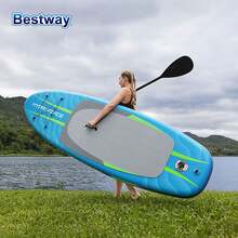Bestway 6532A Inflatable Stand-Up Paddle Boards, For Adults Paddle Boards For All Skill Levels, 10'4'' Ultra-Light Paddleboard With Durable Premium Accessories, Fins, Paddle, Pump, Leash, Extra Wide Stable Non-Slip Yoga Deck - 9' X 30" X 4.75" / 2.74mx 76cm - View 7