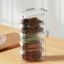 Stackable Spice Storage Boxes Food Storage Box Plastic Seasoning Jar Multi-Layered Seasoning Storage Box Kitchen Organizer - White-3pcs - View 4