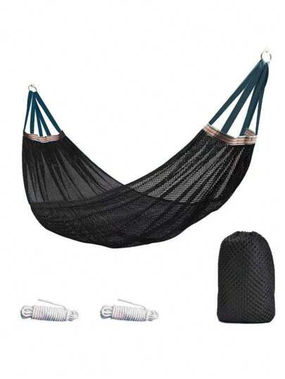 Anti-Flip Hammock Swing - Durable, Breathable Mesh Machine Washable, Lightweight Breathable Mesh, Suitable For Patios, Gazebos And Beach Lounging, Outdoor Hammocks, Hiking And Leisure, Camping Accessories (Hammock Strap Colors Are Shipped Randomly And May Not Be The Colors Shown In The Pictures)