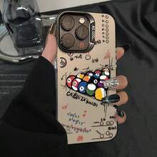 Carcasă de telefon argintie, culoare biliard, compatibilă cu