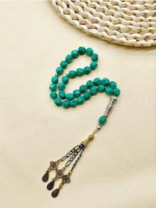 33pcs Faux Agate Bead Triple Strand Middle Eastern Arabic Prayer Beads