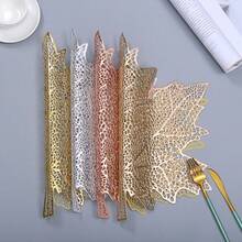 1/2/4/6/8/12pcs Hollow Maple Leaf Gold Foil Placemats, Asymmetrical Shape Dining Table Mats, Hotel Heat Insulation Bowl Pad, Coasters For Afternoon Tea