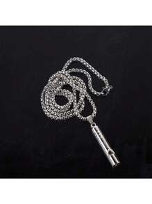 耐用的不锈钢紧急口哨 - 时尚、便携式户外徒步和救援生存装备，非常适合万圣节/圣诞节/感恩节/新年庆祝活动、露营配件