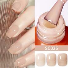 Tonitu g. Tonitu G 7ml Gelee Gel Nagellack - Nude Pink Rose Lila Rot Grau Burgund Braun, Abweichbar, UV/LED Aushärtung, transluzentes mintgrünes milchiges semi-permanentes Gel Nagellack für Maniküre Zuhause Salon & Nagelkunst, Geschenk für Frauen Nägel - Verschiedenfarbig - Übersicht 2