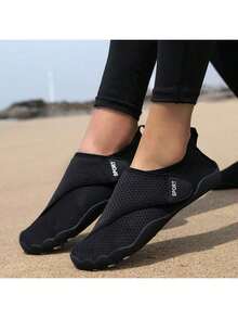 Scarpe sportive traspiranti per coppie, adatte per tapis roulant, spiaggia, escursioni, scarpe da passeggio leggere e antiscivolo - nero - Visualizzare 3