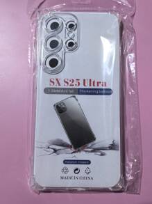 1pc Transparent Four-Corner Anti-Drop Case, Compatible With Samsung Series, Samsung Phone Transparent Four-Corner Anti-Drop Case, Phone Case, Protective Cover, Phone Shell, Phone Sleeve, Anti-Drop Phone Case, Transparent Phone Case, Minimalist Phone Case, Solid Color Phone Case, Transparent Phone Case, TPU Phone Case Anti-Drop (Military-Grade Anti-Drop)