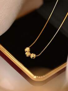 925 Sterling Silver Frosted Silver Beaded Necklace For Women, Unique Design & Elegant