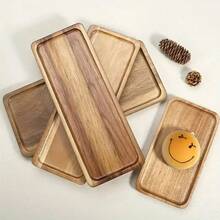 1 Peça, Bandeja, 3 Tamanhos, Bandeja de Madeira Pequena, Prato de Decoração de Banheiro, Bandeja de Bolo, Bandeja de Talheres de Madeira, Suporte de Exibição de Aniversário, Bandeja de Cozinha, Adequada para Ação de Graças, Halloween, Páscoa, Dia dos Namorados, Decoração de Natal, Decoração de Mesa de Jantar, Para Sobremesas, Bolos, Pães, Perfumes, Joias, Produtos de Banho, Cosméticos, Bandejas Pequenas Modernas Retrô