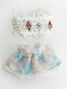 SP Haine pentru păpuși țesute grădină iarnă melodie craniu ceramică îmbrăcăminte rochie Qingchi haine pentru păpuși