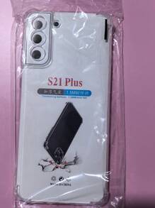 1pc Transparent Four-Corner Anti-Drop Case, Compatible With Samsung Series, Samsung Phone Transparent Four-Corner Anti-Drop Case, Phone Case, Protective Cover, Phone Shell, Phone Sleeve, Anti-Drop Phone Case, Transparent Phone Case, Minimalist Phone Case, Solid Color Phone Case, Transparent Phone Case, TPU Phone Case Anti-Drop (Military-Grade Anti-Drop)