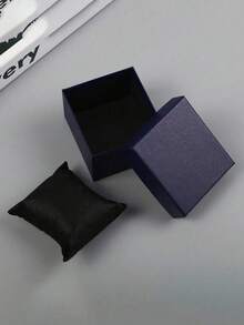 Cajas de regalo de reloj de nailon, caja de almacenamiento y exhibición de unicolor simple para relojes, organizador de joyería. Cajas de regalo de reloj de nailon, cajas de regalo para joyas con soporte para pulsera y almacenamiento cuadrado para relojes inteligentes y relojes de pulsera. Cajas de exhibición de joyería rectangulares para relojes, anillos y aretes.