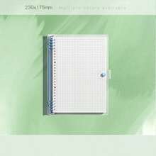 Sổ tay bìa mềm trong suốt A5 - Sổ nhật ký kẻ ô chống nước, gáy xoắn rời, thiết kế tối giản, phù hợp cho văn phòng, trường học, làm quà tặng - Chủ đề giả tưởng & âm nhạc, bền chắc cho sử dụng hàng ngày, sổ tay dễ thương. - A5 - Xem 10