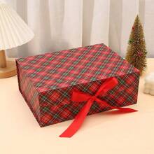 圣诞礼物包装礼盒，白色大号磁性翻盖丝带一体式折叠盒，圣诞礼品盒，圣诞礼物包装盒，一体式蝴蝶磁性礼盒 - 彩色 - 查看 19