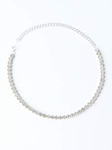 1pc Women's Rhinestone Embellished Necklace, Formal Occasion Necklace
