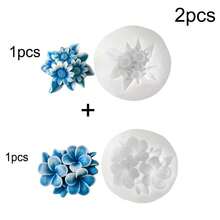 1/2pcs Silicone Flower Mold For Aromatherapy Candles, Soap Clay Crafts Candle Mold Making Kit, Epoxy Resin Casting, Polymer Crafts Gifts Valentine's Day, Birthday Gift, And Home Wedding Decor - White - View 12