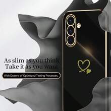 Love 電鍍 TPU 軟殼手機殼，適用於 Galaxy S26FE S26 S26Plus S26Ultra S25FE S25 S25Plus S25Ultra S24Plus S24 S24Ultra S24FE S23 S23Plus S23FE S23Ultra S20 S20FE S20Ultra S21 S21Plus S21FE S22 S22Plus S22Ultra A17 A27 A37 A57 A14 A24 A34 A54 A15 A25 A35 A55 A16 A26 A36 A56 A06 A07 - 粉色 - 查看 6
