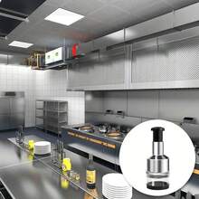 不锈钢刀多功能蒜蓉切片器和杵，厨房用品手动压菜工具，洋葱切碎器，压蒜器，多功能厨房工具 - 彩色 - 查看 7