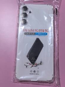 1pc Transparent Four-Corner Anti-Drop Case, Compatible With Samsung Series, Samsung Phone Transparent Four-Corner Anti-Drop Case, Phone Case, Protective Cover, Phone Shell, Phone Sleeve, Anti-Drop Phone Case, Transparent Phone Case, Minimalist Phone Case, Solid Color Phone Case, Transparent Phone Case, TPU Phone Case Anti-Drop (Military-Grade Anti-Drop)