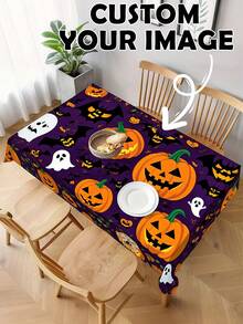 Customized Waterproof Easy-To-Clean Tablecloth With Personalized Graphic Or Logo, Suitable For Kitchen, Dining Room, Party Events - Multicolor - View 2