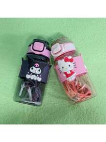 Sanrio 1 pieza Botella de agua redonda de 600ml de Sanrio, disponible en 3 estilos, apropiada para estudiantes y deportes