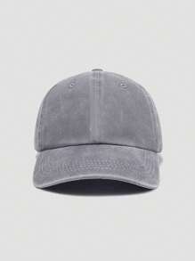 1 peça boné de beisebol vintage lavado, unissex, cor sólida, boné de caminhoneiro, boné snapback, adequado para atividades ao ar livre, viagens, caminhadas, praia