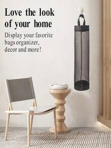Organizador de bolsas de plástico, soporte para bolsas de la compra y de basura, dispensador de malla ahorradora de espacio para la cocina. Diseño moderno y conveniente que mantiene las bolsas limpias y transpirables, organizador de malla ahorradora de espacio. Solución de almacenamiento multiusos montada en la pared para el hogar y la cocina con color y estilo aleatorios, decoración del hogar, almacenamiento para fiestas y Navidad