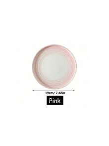 1pc Vintage Thick Pottery Dessert Plate, Creative Ceramic Round Plate For Afternoon Tea, Cake, Steak, Pasta, Breakfast, Western Dish, Tableware Set - Multicolor - View 13