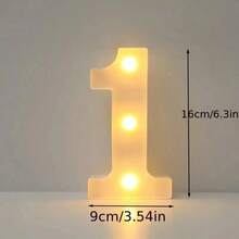 6.3 英寸可定制 LED 字幕灯 - 1 件，壁挂式，电池供电 - 非常适合婚礼、生日、家居装饰 - 白色 - 查看 42