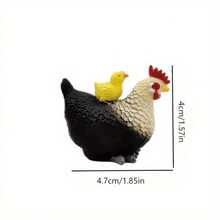 1 Peça, Ornamentos de Galinha Mãe e Filhote, Ornamentos de Resina de Animal Galinha, Ornamentos de Jardim, Ornamentos de Pátio, Decorações Externas, Ornamentos de Ação de Graças, Ornamentos de Reconhecimento de Animais.