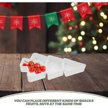 1 Stück Weihnachtsbaum-förmiger Teller Appetizer Tablett Unterteilung Tablett Snack Servierplatte Obst Süßigkeiten Nüsse Dessert Behälter Speiseplatte, geeignet für Feiertagsparty Dekoration Weihnachten Weihnachtsdekorationen Weihnachtspyjamas Weihnachtsgeschenke Weihnachtsdekoration