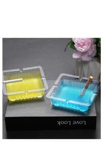 50件烟灰缸套装，多种尺寸可选，耐热材质，附赠烟灰砂，快速灭火，轻巧设计，方便放置和携带，适用于网吧、台球厅、酒吧、餐厅、酒店等公共场所 - 彩色 - 查看 4