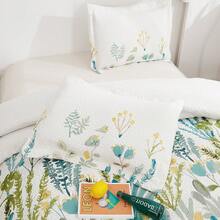 Twin/Full/Queen/King Quilt Set, 3 Piece Floral Bedding Set Microfiber Bedspread Coverlets For Beds - زهور الربيع - مشاهدة 3