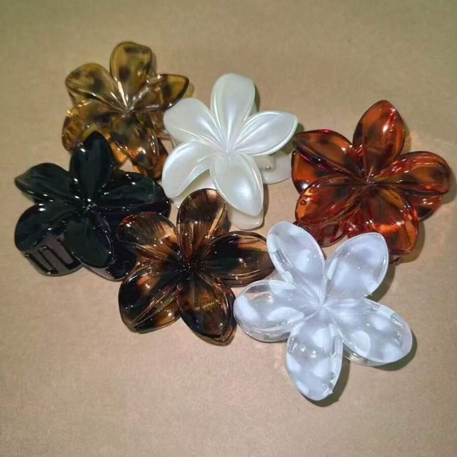 1/3/6/12 Kit Summer Flower Clip Large Hair Clips Beach Holiday Flower Barrettes - 130-4 - Xem 1