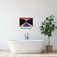 1pc 30*40cm(12x16inch) Modern Canvas Wall Art Print Art Abstract Abstract Rainbow Road Fantasy Poster Modern Elegant Canvas Painting Art Perfect Living Room Bedroom And Office Any Occasion Ideal Decorations.Stretched And Framed Ready To Hang.