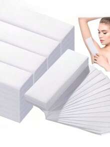 100片/50片装白色无纺布脱毛纸，一次性快速脱毛蜡纸，护肤快速撕除脱毛蜡贴