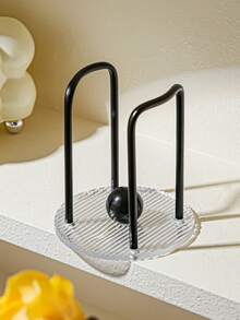 1pc Transparent Acrylic Disposable Cup Holder/Organizer