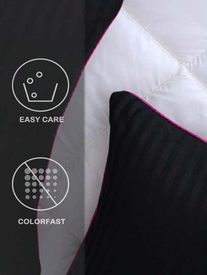 1pc Hotel Home Bed Pillows, Luxe Quality, Made Premium Zachte Feather Alternative Filling, Com Tafel High Elasticity Bedroom, Guest Room, Dorm Room (45 66cm 1/ Set) view 4